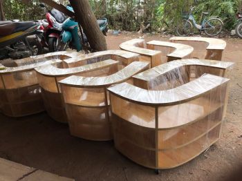 Kệ bán hàng gỗ mộc